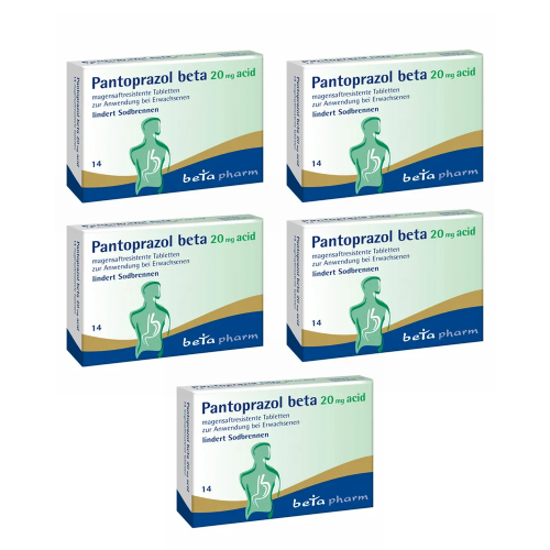 PANTOPRAZOL beta 20 mg acid magensaftres.Tabletten (5x14St)