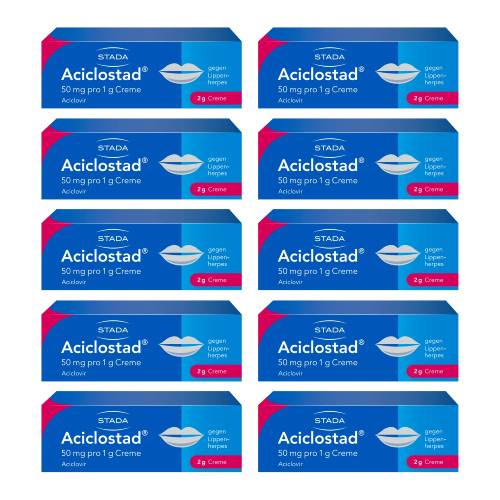 ACICLOSTAD Creme gegen Lippenherpes (10x2g)