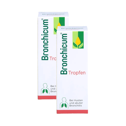 BRONCHICUM Tropfen – Natürliche Linderung bei Husten und Atemwegsbeschwerden (2x100ml)