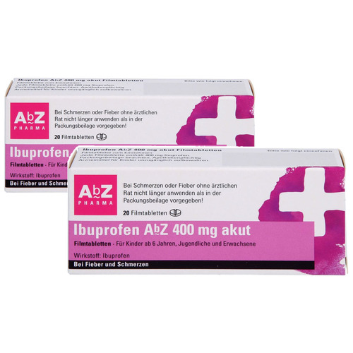 IBUPROFEN AbZ 400 mg akut Filmtabletten Set (2x20St)