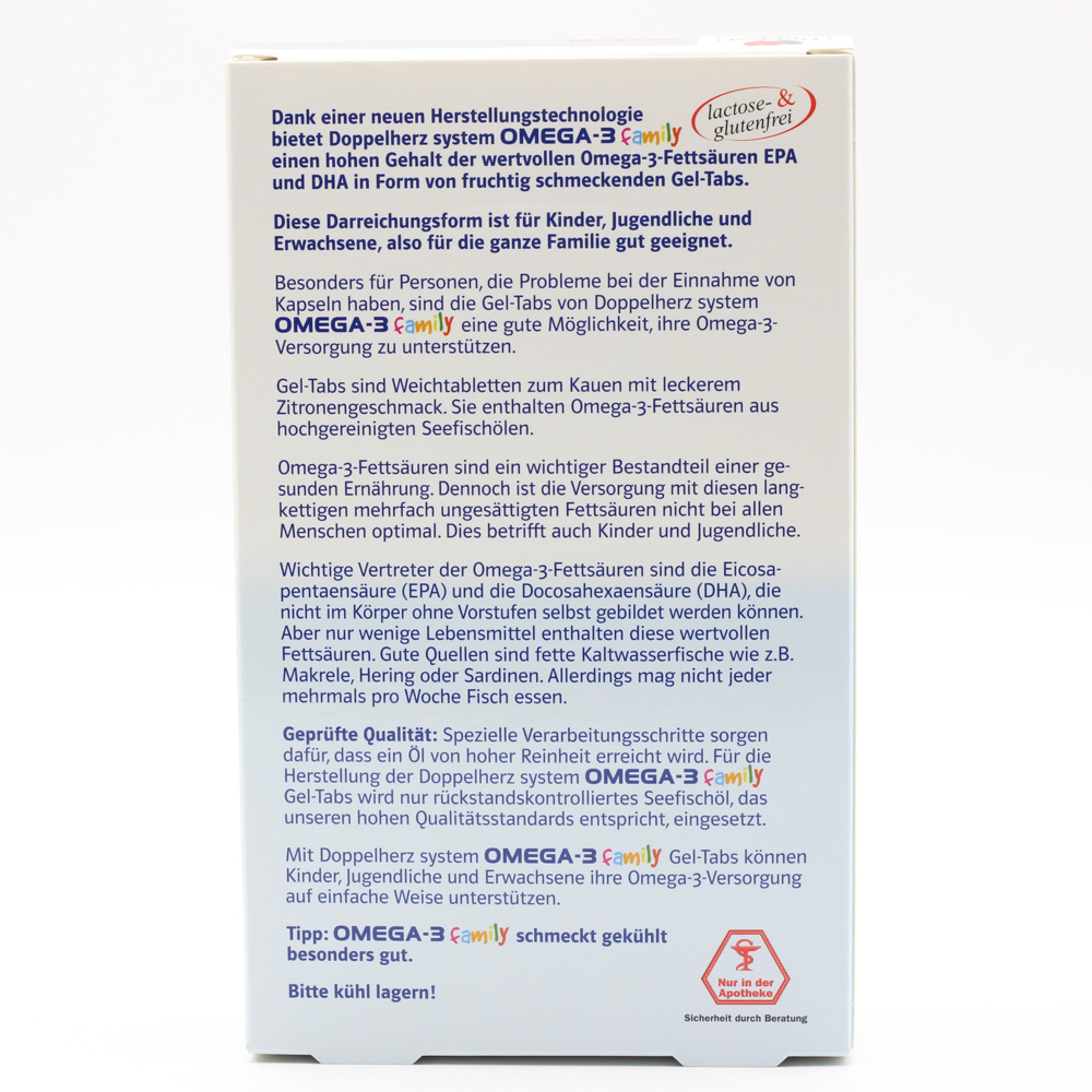 DOPPELHERZ Omega-3 Gel-Tabs family system