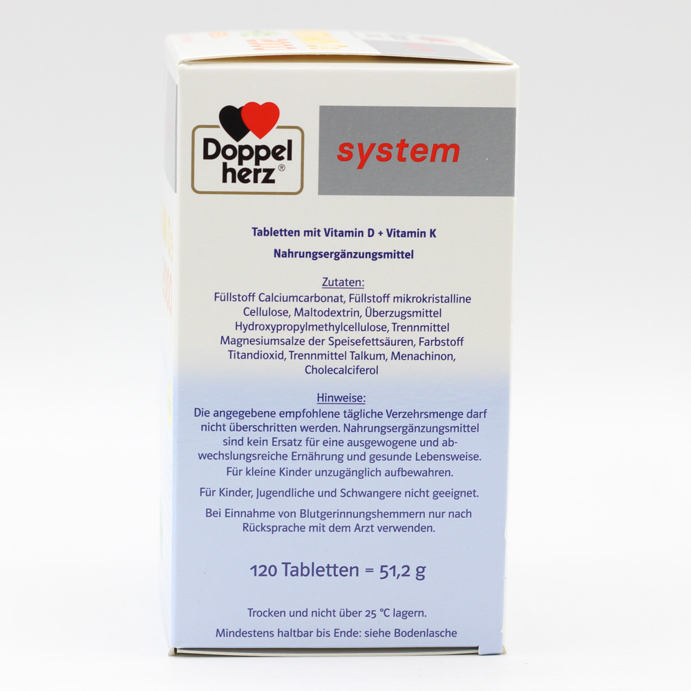 DOPPELHERZ Vitamin D3 2000+K2 system Tabletten