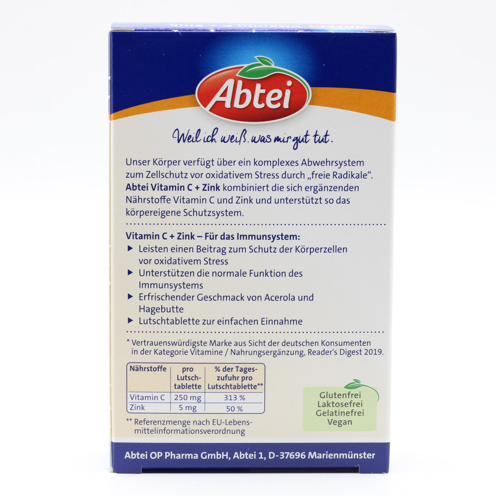 ABTEI Vitamin C plus Zink Lutschtabletten