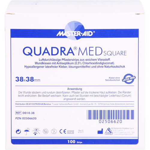 QUADRA MED square 38x38 mm Strips Master Aid