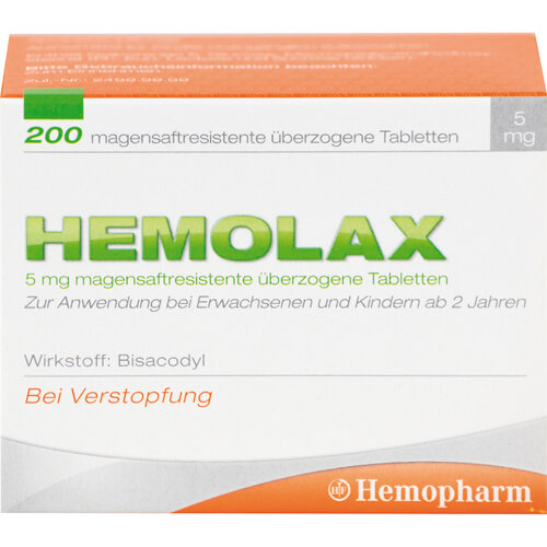 HEMOLAX 5 mg magensaftresistente überzogene Tabl.