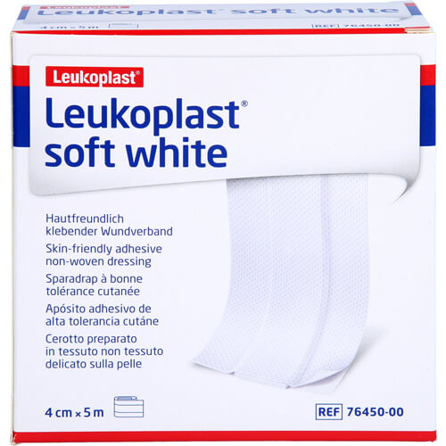 LEUKOPLAST soft white Pflaster 4 cmx5 m Rolle