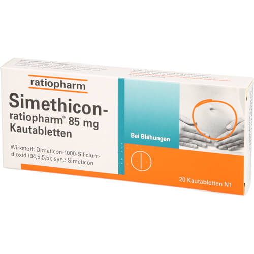 SIMETHICON-ratiopharm 85 mg Kautabletten