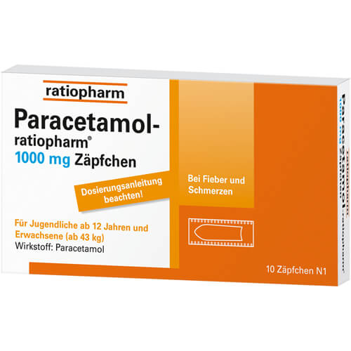 PARACETAMOL-ratiopharm 1.000 mg Zäpfchen
