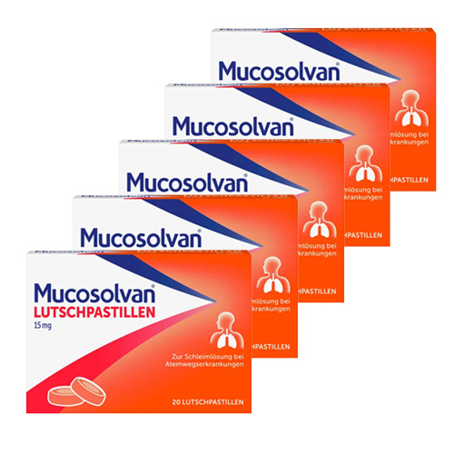 MUCOSOLVAN Lutschpastillen 15 mg (5x20 St)