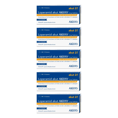 LOPERAMID akut Aristo 2 mg Tabletten (5x 10St)