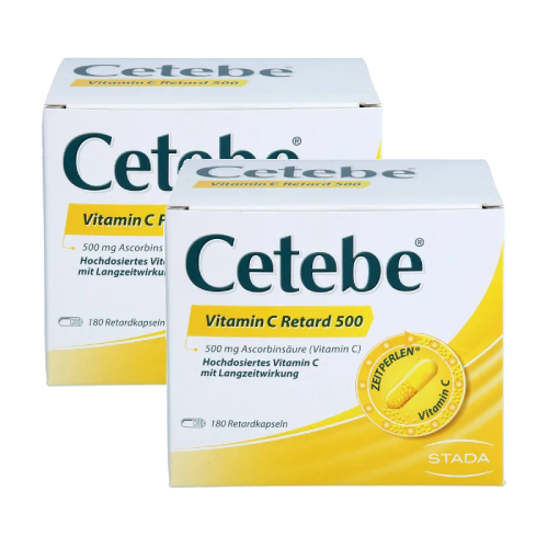 CETEBE Vitamin C Retardkapseln 500 mg Doppelpackung (2x180St)