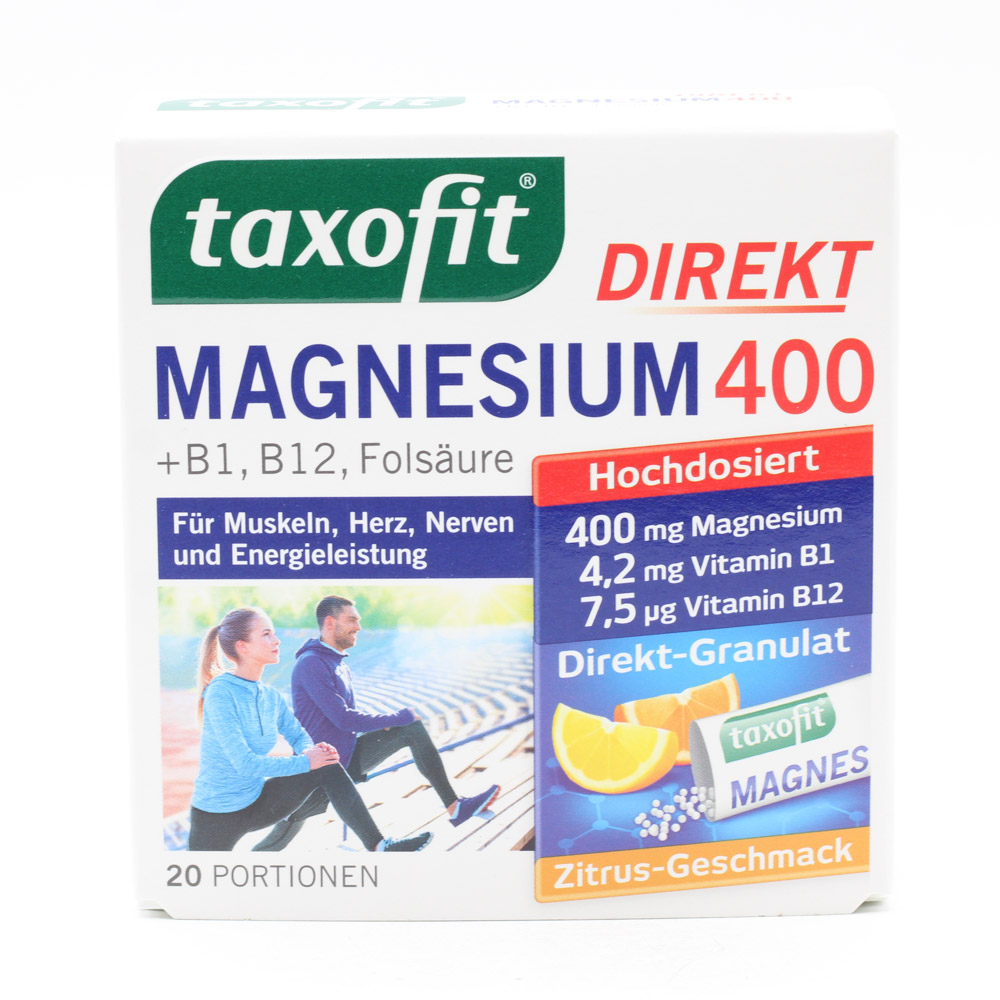 TAXOFIT Magnesium 400+B1+B6+B12+Folsäure 800 Gran.