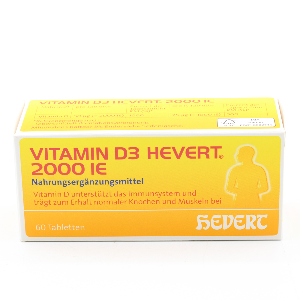 VITAMIN D3 HEVERT 2000 I.E. Tabletten