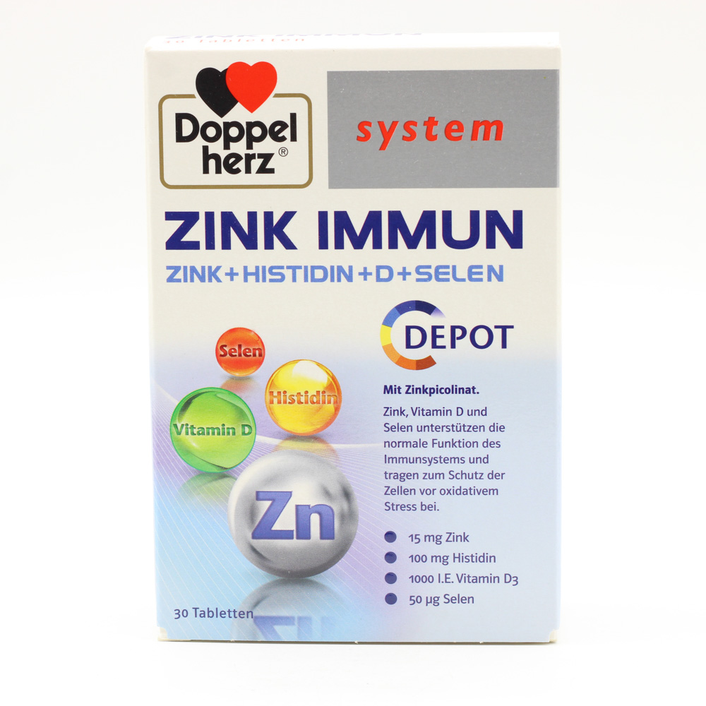 DOPPELHERZ Zink Immun Depot system Tabletten