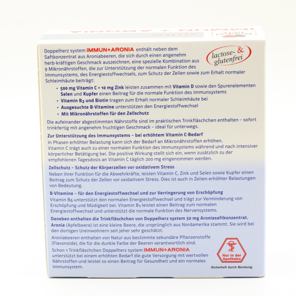 DOPPELHERZ Immun+Aronia system Ampullen