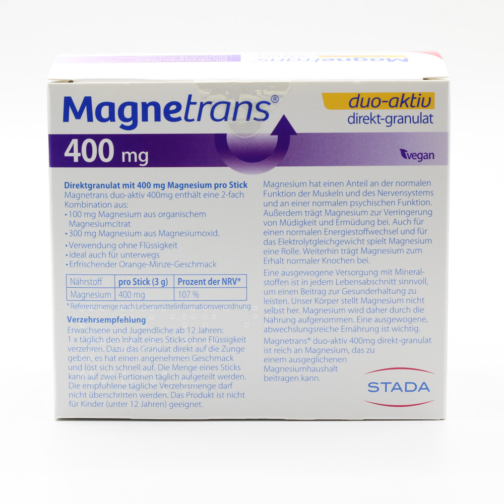 MAGNETRANS duo-aktiv 400 mg Sticks (2x50 St)
