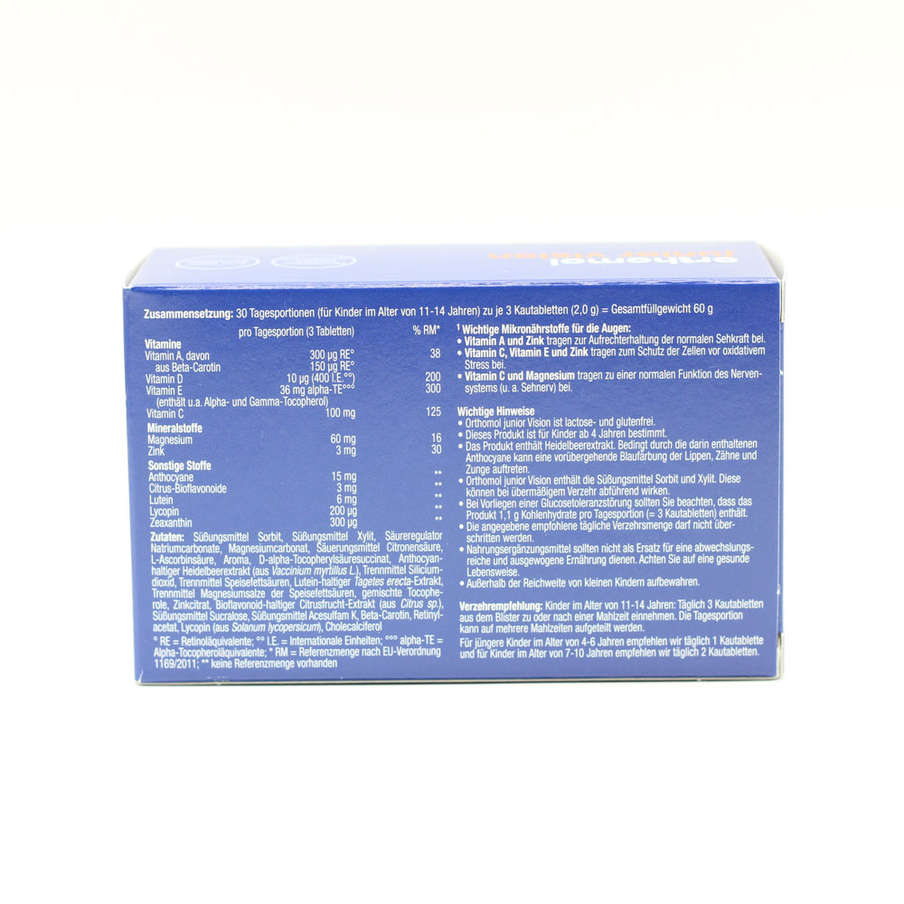 ORTHOMOL Junior vision Kautabletten