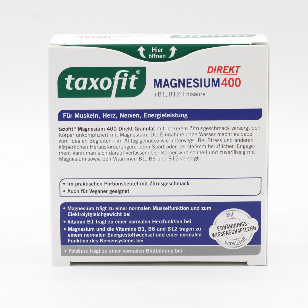 TAXOFIT Magnesium 400+B1+B6+B12+Folsäure 800 Gran.