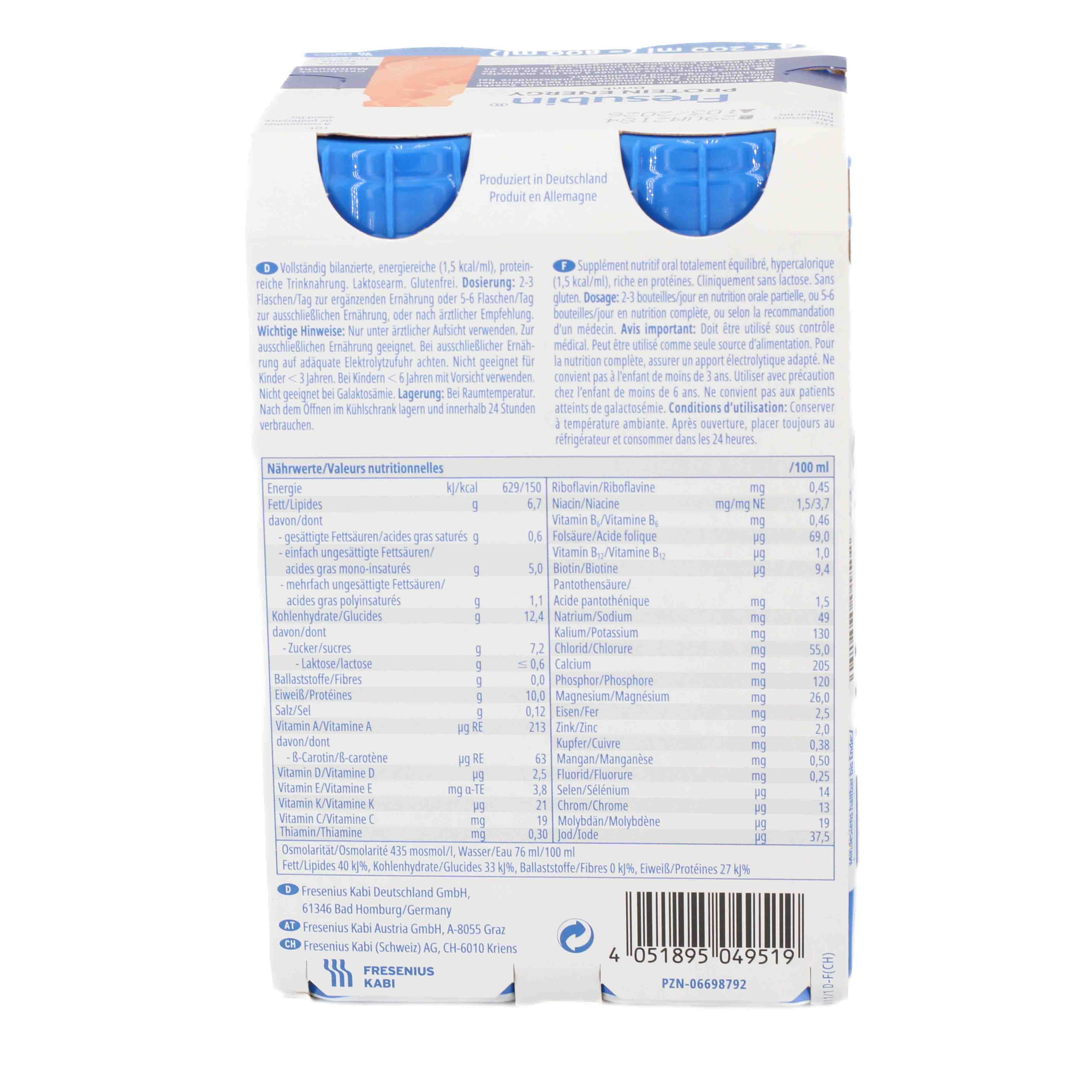 FRESUBIN PROTEIN Energy DRINK Multifrucht Trinkflasche Trinknahrung