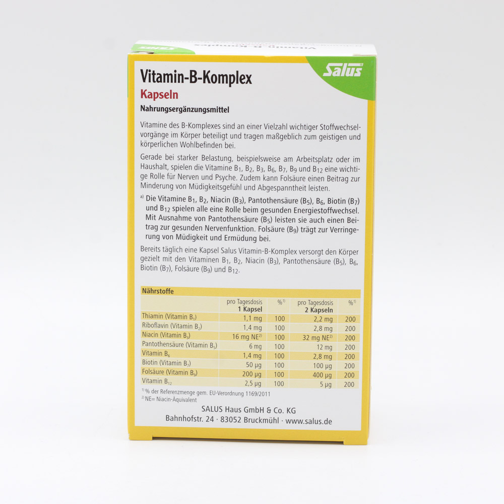 VITAMIN B KOMPLEX vegetabile Kapseln Salus