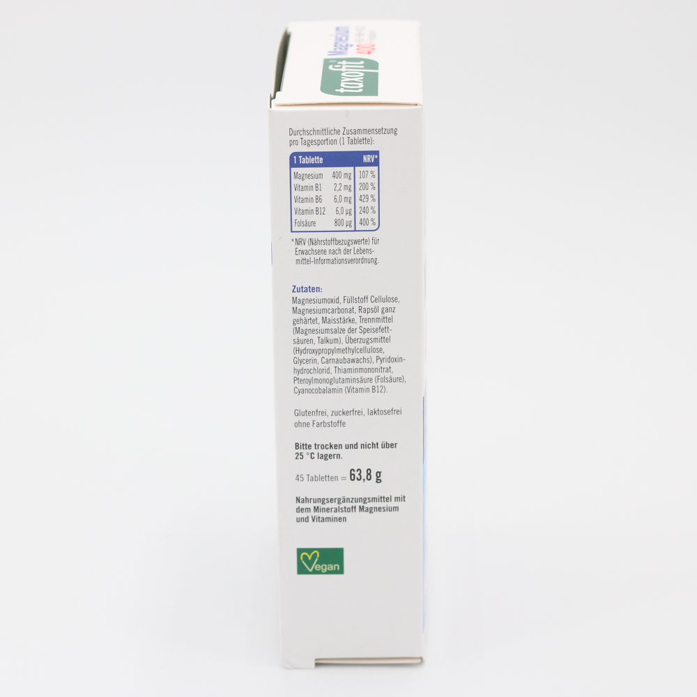 TAXOFIT Magnesium 400+B1+B6+B12+Folsäure Tabletten