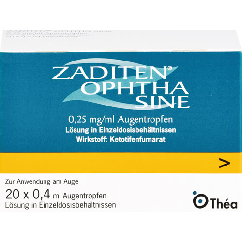 ZADITEN ophtha sine 0,25 mg/ml Augentr.Einzeldos.