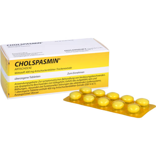 CHOLSPASMIN Artischocke überzogene Tabletten