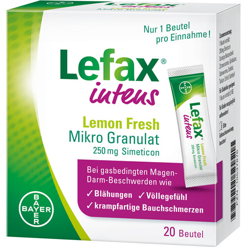 LEFAX intens Lemon Fresh Mikro Granul.250 mg Sim.
