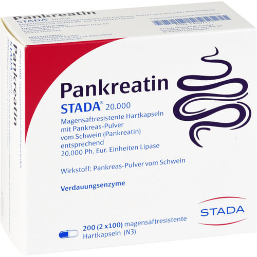 PANKREATIN STADA 20.000 magensaftres.Hartkapseln