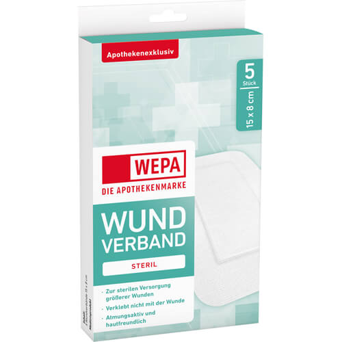 WEPA Wundverband 8x15 cm steril